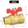 drado Ball Valve Brass 3/4 Inch with Wing Handle, Ball