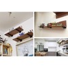 Floating Shelf Brackets 10 Inch, Heavy Duty Black Industrial Pipe
