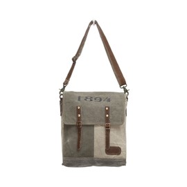 Myra Bags 1894 Upcycled Canvas Messenger Bag M-0861