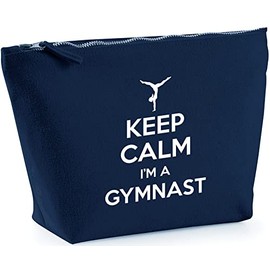 Hippowarehouse Keep Calm I'm a Gymnast Gymnastics printed make up cosmetic wash bag 18x19x9cm