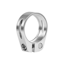 Ruifu Bicycle Lightweight Aluminum Alloy Seat Pipe Clip Mountain Bike Seatpost Clamp Quick Release (31.8mm, Silver)