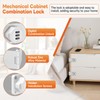 BiceNoning 90 Degree 3-Digit Combination Cabinet Lock, Zinc Alloy Keyless