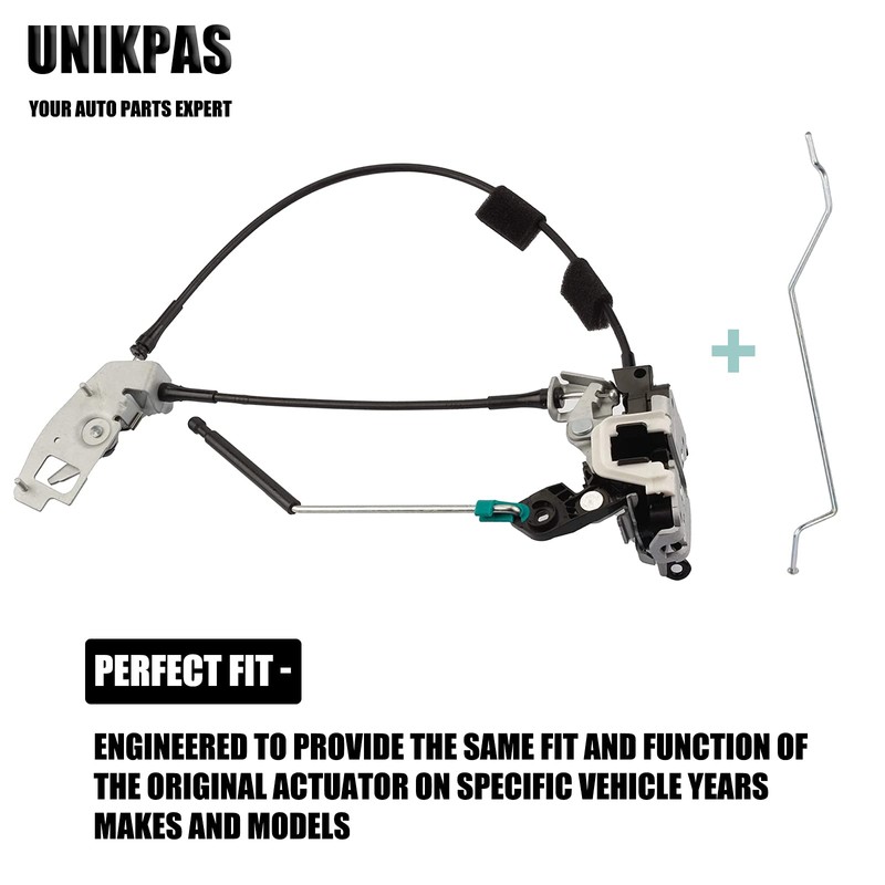 Unikpas Door Latch Assembly w/Cable & Rod Compatible for Ford