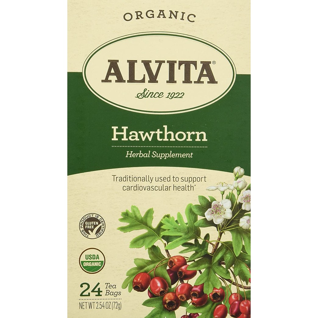 Alvita Organic Herbal Tea Bags, Hawthorn Berry, 24 Count