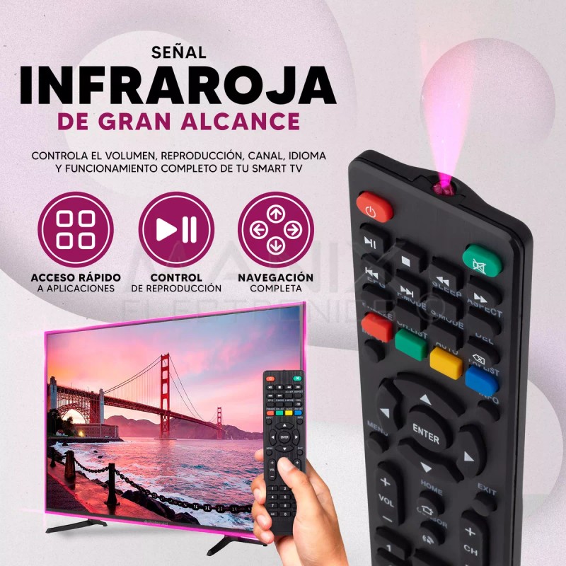 Polaroid Control Remoto Compatible Con Polaroid Pantalla Smarttv Ptv4816iled Con