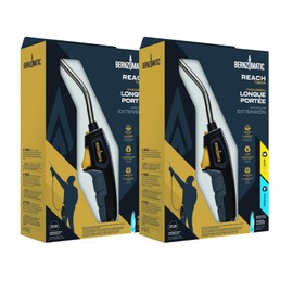 Bernzomatic BZ8250HT Reach Hose Torch, Trigger-Start Hose Torch with Included Holster For Fuel Canister, Red (8250 Reach Torch 2 Pack)