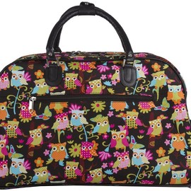 World Traveler Animal Prints 21-Inch Carry-On Rolling Duffel Bag, Multi Owl