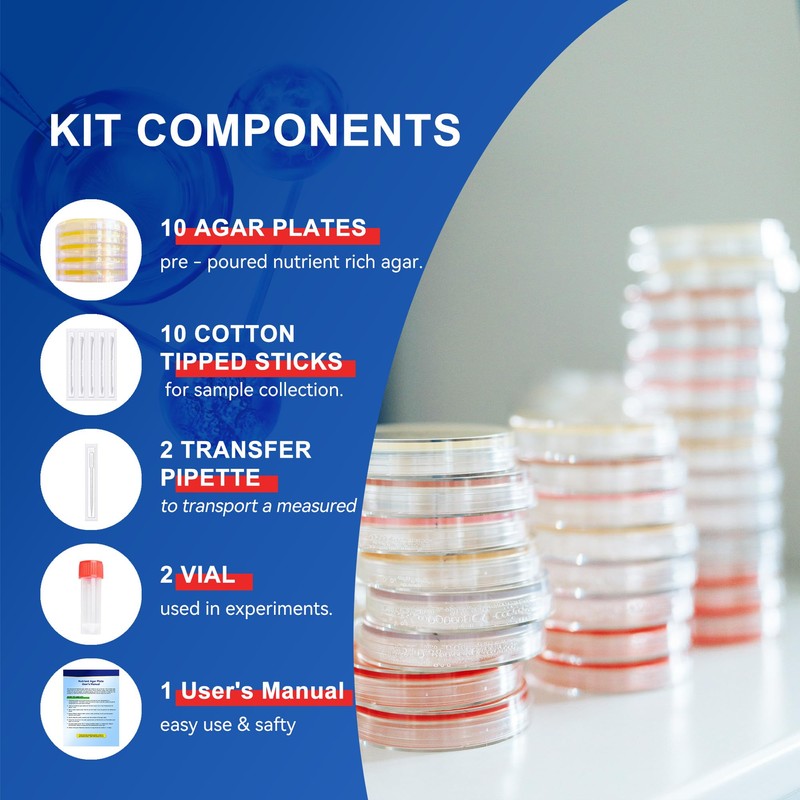 Kit di progetti scientifici per piatti di agar nutrienti e
