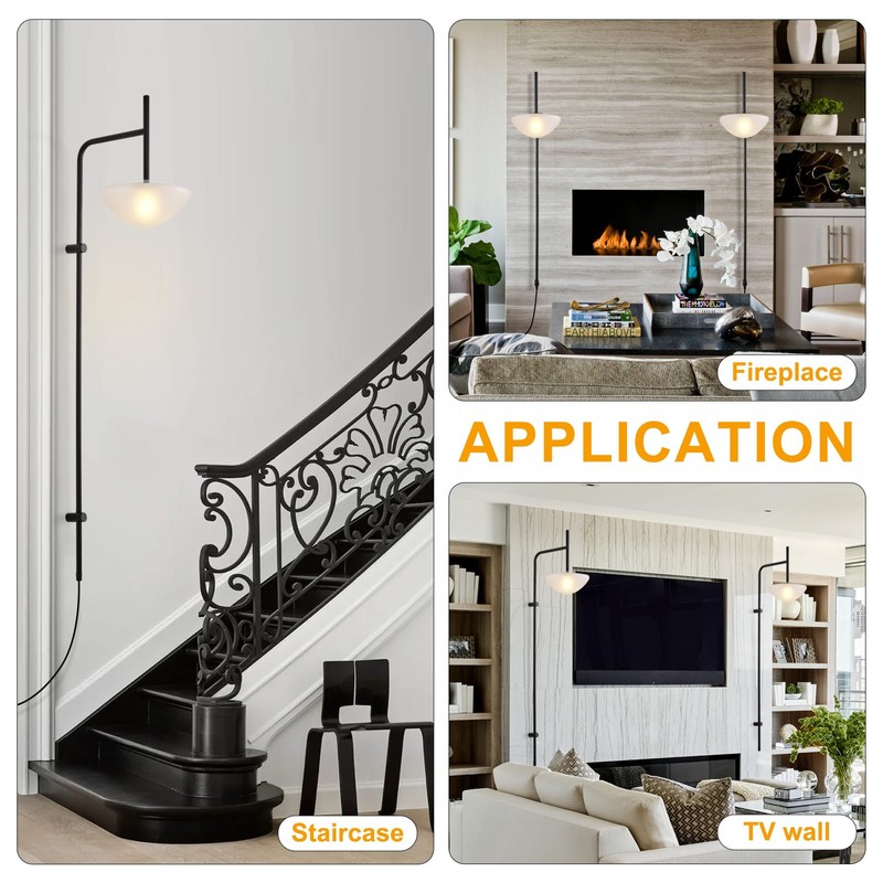 HOMLUCE Modern Plug in Wall Sconce, LED Wall Light with