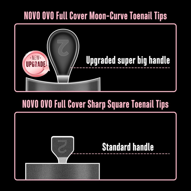 NOVO OVO Halloween Short Toe Nail Tips, Press On with