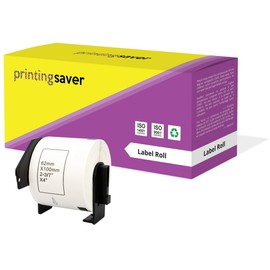 Printing Saver 1 DK-11202 Continuous White Address Labels Compatible with P-Touch QL-1050 1050N 1060N 500A 500BS 500BW 560VP 560YX 580 580N 650TD Brother Label Printers (62mm x 100mm)