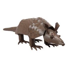 Ebros Western Rustic Forest Hand Sculpted Metal Springy Armadillo Statue 15.5" Long Cabin Lodge Decor Outdoor Garden Yard Figurine Decorative Home Art Accent Centerpiece