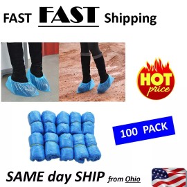 UN brand 100PCS Medical Waterproof Covers Plastic Disposable Shoe Covers Overshoes