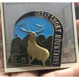 GSM Elk Great Smoky Mountains Walking Stick Hiking Medallion