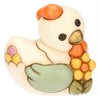 THUN, Gallina Ester con Fiore in Ceramica Decorata a Mano,