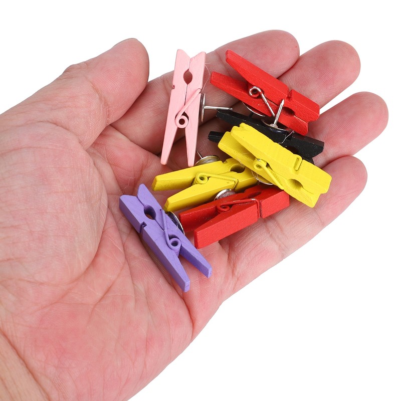 100pcs Push Pins Clips Small Mini Colorful Picture Photo Clips