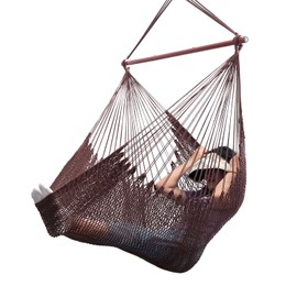 Large Hammock Chair,Caribbean Hammock Chair with Spreader Bar,Large Hammock Swing Chair,Rope Hanging Chair for Indoor/Outdoor/Backyard/Living Room, Max 300 LBS