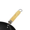 Thunder Group Non-Stick Carbon Steel Wok with Wood Handle, 14-Inch