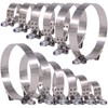 Glarks 12Pcs 6 Sizes 32-116mm Stainless Steel T-Bolt Hose Clamps
