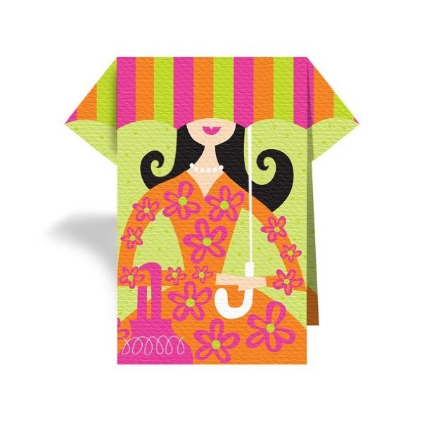 ThemeNaps TN09-037 Spring Shower Colourful Standing Napkin Box of 16
