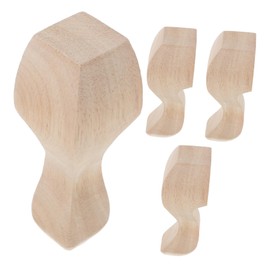 Operitacx 4pcs Elegant Carved Solid Wood Coffee Table Legs Wooden Furniture Feet for Bathroom Vanity Bedside Cabinet Couch Classic European Style Durable Support