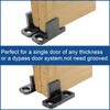Litoexpe Black Sliding Barn Door Floor Guides Plastic Bypass Door