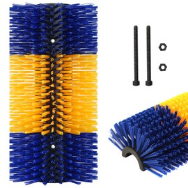 Livestock Scratching Brushes, Cattle Scratcher Brush with 4 Screws, Horse Brushes for Grooming, Relieve Itching on the Back, Goat Supplies for Horse, Sheep, Cow, Pig (2pcs Blue)