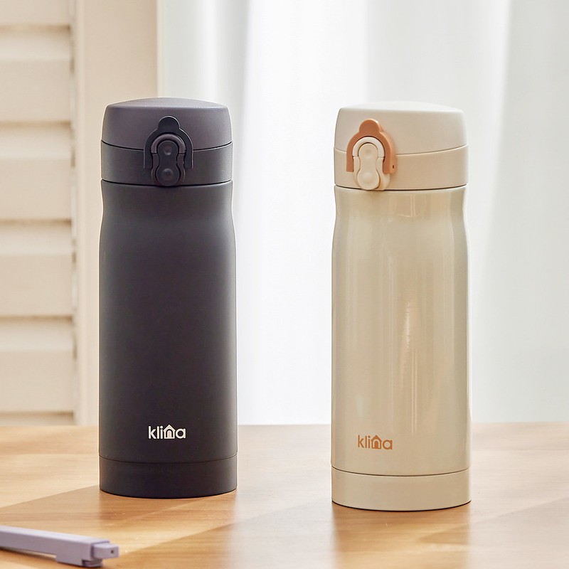 CLINA thermal/cold one-touch tumbler 350ml/500ml water bottle/thers, 350ml/pearl blue /