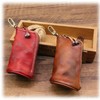1 Pcs Leather Mini Medieval Pouch Keychain,Medieval Leather Zipper Coin