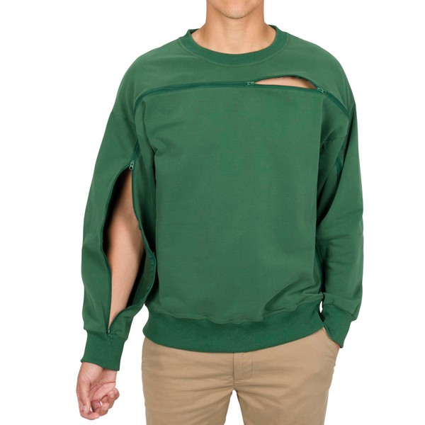 Outdoor Dialysis Crewneck | Zipper Access for AV Fistula, AV