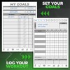 Gym Workout Log Book - Leather Cover Fitness Planner with
