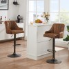 VECELO Bar Stools Set of 2 Adjustable Counter Kitchen Dining