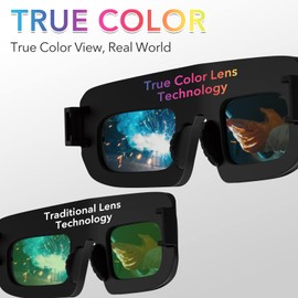 TRQWH Welding Glasses Auto Darkening Safety Goggles Solar True Color Welder Glasses Eyes Protective PC Lens Welder Mask Welding Helmet for TIG MIG ARC Weld Plasma Cut Grinding