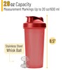 Mr. Pen- Shaker Bottles for Protein Mixes, 28 oz, Red,