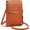 Touchscreen Phone Crossbody Wallet Women,Anti-Theft Leather Messenger Bag,RFID Block PU