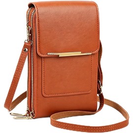 Touchscreen Phone Crossbody Wallet Women,Anti-Theft Leather Messenger Bag,RFID Block PU Leather Light Crossbody Bag Women