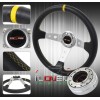 Ilovetacotaco 350mm 6 Bolt Mounting Interior Steering Wheel W/Thin Quick