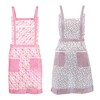 CQQNIU 2 Pieces Floral Aprons, Waterproof Aprons, Kitchen Aprons, Gardening
