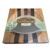 Alaskan Birch Wood Ulu Mezzaluna Knife and Bowl Set Ocean
