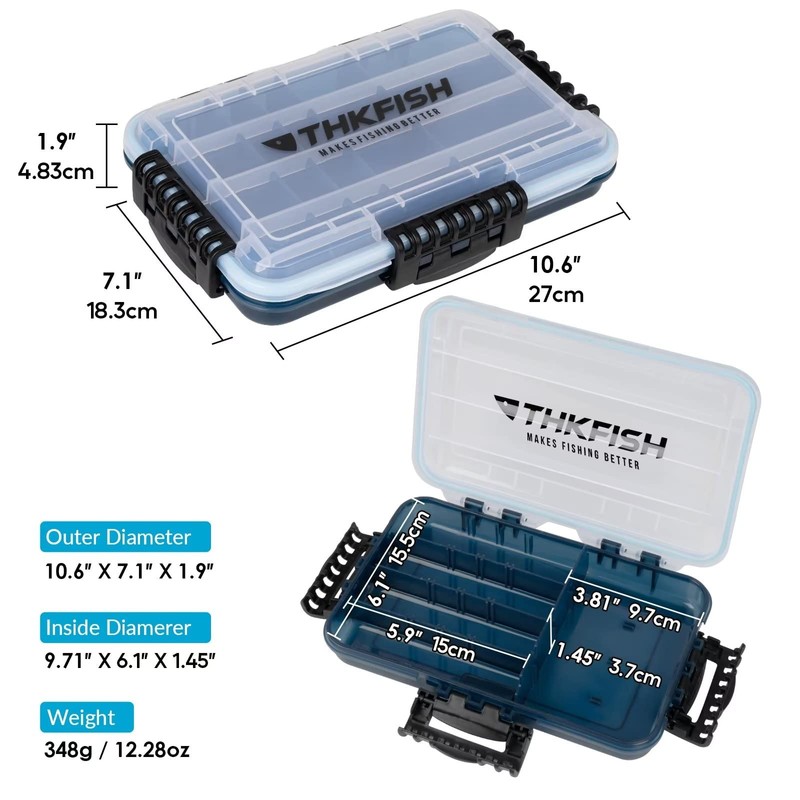 THKFISH Caja de aparejos de pesca 3600-1 pieza impermeable flotante