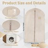 5 Packs Cotton Garment Bag for Hanging Clothes, 40" Breathable