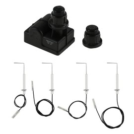 TEENGSE Grill Igniter Assembly Kit, Gas Grill Spark Generator, Electronic AA Battery Igniter, Push Button BBQ Igniter with 4PCS Electrode Igniter Wire Compatible with Blackstone 28inch Propane Griddle