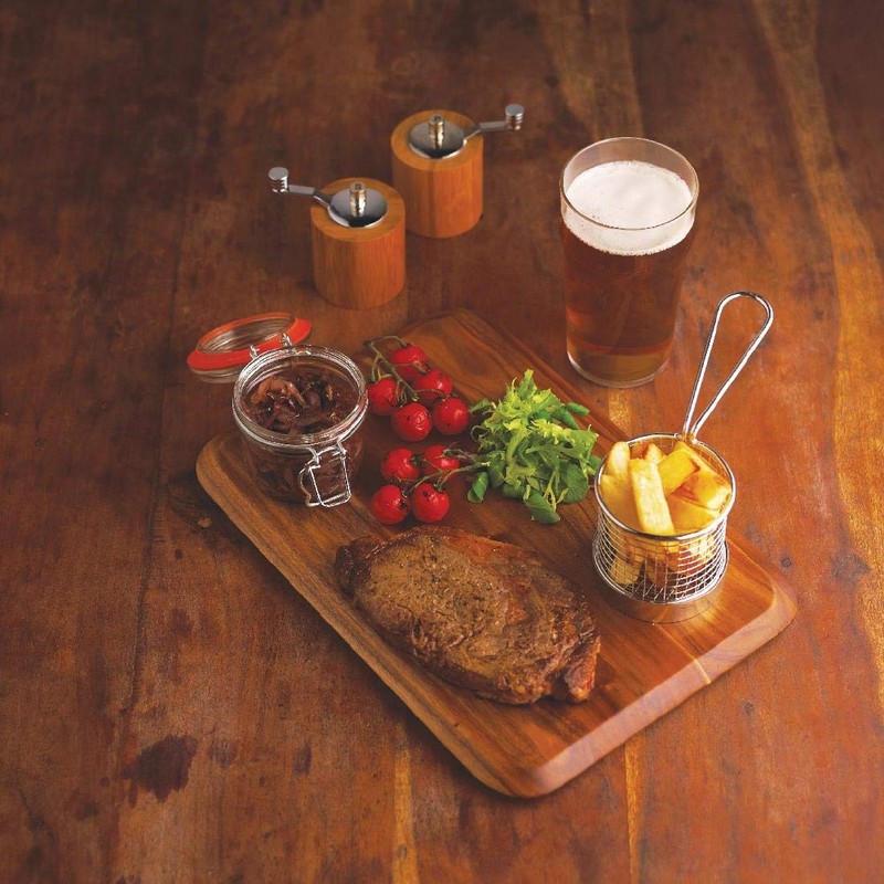 Olympia Rectangular Wooden Board for Presentation Serving Gastropub-Look 340mm