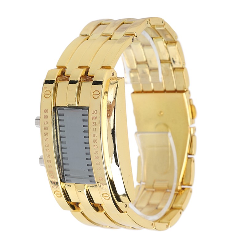 Men's Watch Fashion Exquisite Waterproof Alloy Men's LED Watch with