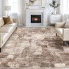 Abstract Living Room Rug 9x12 - Modern Washable Soft Thin