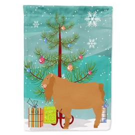 Caroline's Treasures BB9252GF American Lamancha Goat Christmas Garden Flag, Teal Mailbox Flag Decorative Yard Flag Banner Outside Patio Artwork Yard Flower Beds, Garden Size, Multicolor