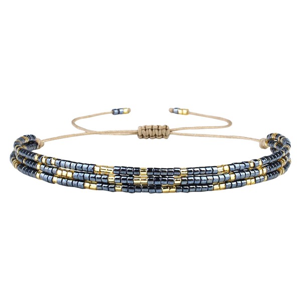 KELITCH Miyuki Multi Beach Bracelets Colourful Mix Gold Beads Bracelets