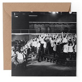 1 x Greeting Card - Retro Stock Exchange Traders Stocks Shares - Blank Birthday Celebration Anniversary #51904