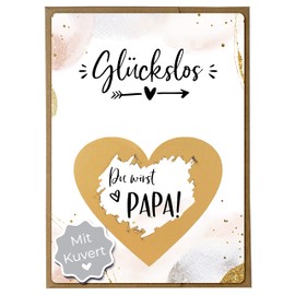 Joli Coon Scratch Card "Du wirst Papa" with Envelope, Pregnancy Announcement, Papa, Scratch Cards