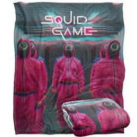 Squid Game Pink Guards Scene Silky Touch Super Soft Blanket 60 x 50 Inch